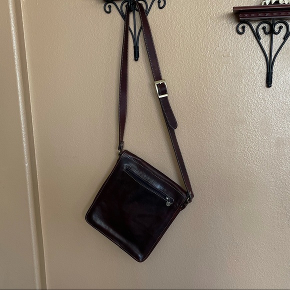 GRUPO GIORGIO 1966 Vera Pelle genuine brown leather crossbody made in Italy - Picture 6 of 16